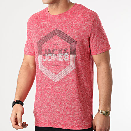 Jack And Jones - Tee Shirt Delight Rouge Chiné