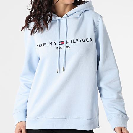 Tommy Hilfiger - Sweat Capuche Femme Essential 6410 Bleu Ciel