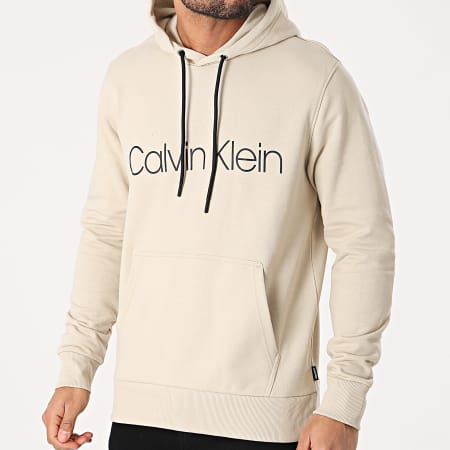 Calvin Klein - Sweat Capuche Cotton Logo 7033 Beige
