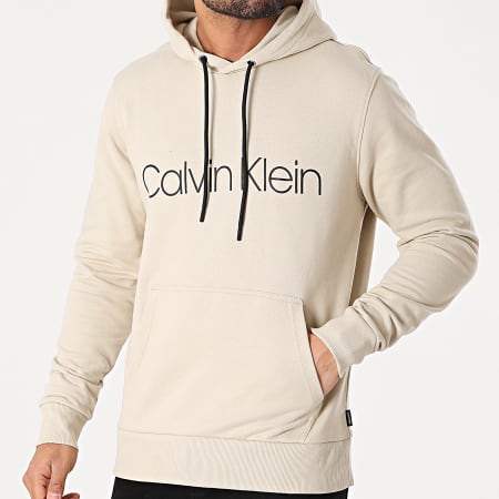 Calvin Klein - Sweat Capuche Cotton Logo 7033 Beige