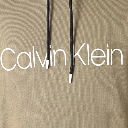 Calvin Klein - Sweat Capuche Cotton Logo 7033 Vert Kaki