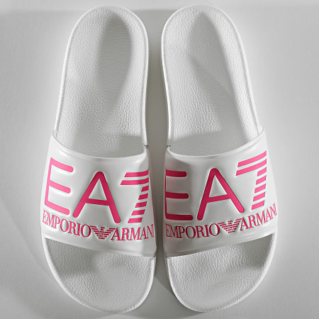 EA7 Emporio Armani - Claquettes XCP001-XCC22 White Pink Fluo