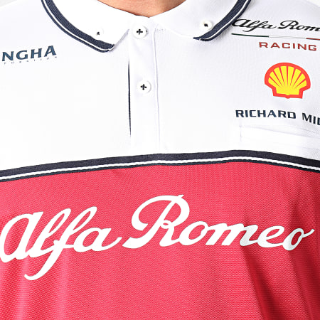 Alfa Romeo Racing - Polo Manches Courtes AFRPO01 Rouge Blanc
