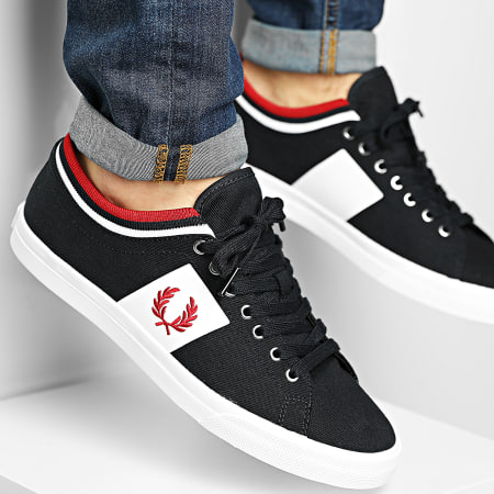 Fred Perry - Baskets Underspin Tipped Cuff Twill B7106 Navy
