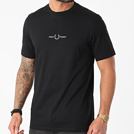 Fred Perry - Tee Shirt Embroidered M1609 Noir