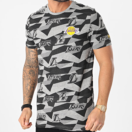 New Era - Tee Shirt Los Angeles Lakers NBA Geometric AOP 12553327 Gris Noir