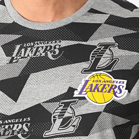 New Era - Tee Shirt Los Angeles Lakers NBA Geometric AOP 12553327 Gris Noir
