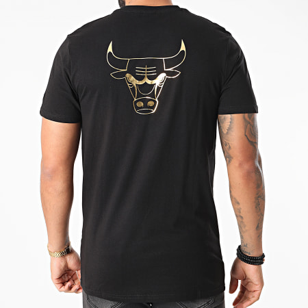 New Era T-Shirt Chicago Bulls Graphique Noir et doré