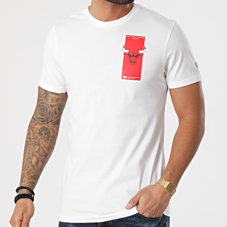 New Era - Tee Shirt Chicago Bulls Repeat Back Logo 12590892 Blanc