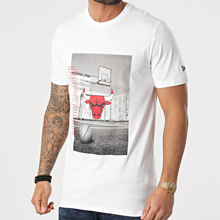 New Era - Tee Shirt Chicago Bulls NBA Photographic 12590894 Blanc