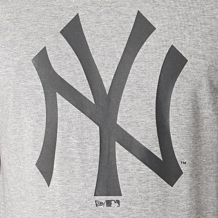 New Era - Tee Shirt New York Yankees Team Logo 12590906 Gris Chiné