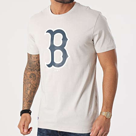 New Era - Tee Shirt Boston Red Sox Sea Team Logo 12590908 Gris