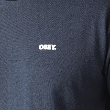 Obey - Tee Shirt Bold Bleu Marine