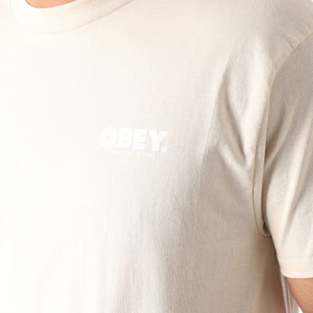 Obey - Tee Shirt Visual Industries Beige