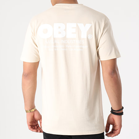 Obey - Tee Shirt Visual Industries Beige