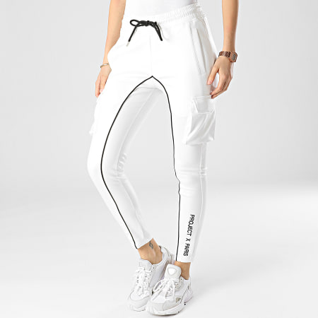 Project X Paris - Pantalon Jogging Femme F207041-1 Blanc
