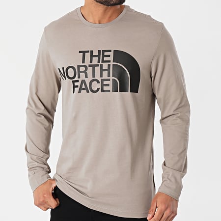 The North Face - Tee Shirt Manches Longues Standard A5585VQ8 Gris Taupe