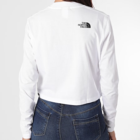 The North Face - Crop Camiseta de manga larga para mujer A5581FN4 Blanco