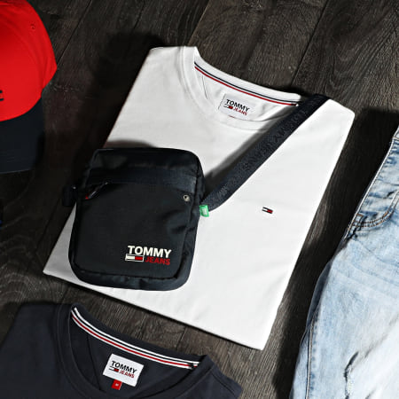 Tommy Jeans - Set di 2 magliette CNeck 0705 Bianco Navy