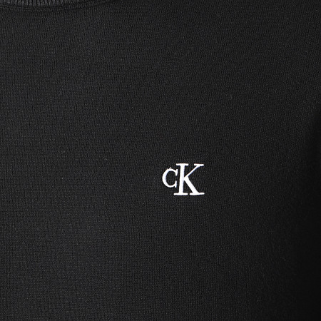 Calvin Klein - Pull Monogram Chest Logo 7118 Noir