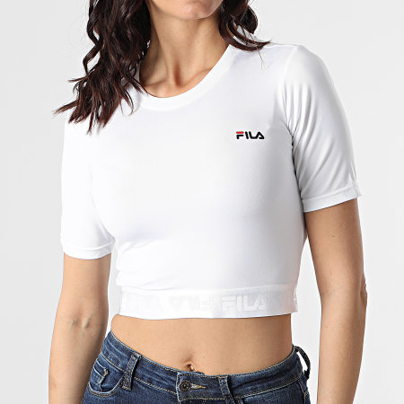 Fila - Tee Shirt Femme Crop Caylin 688520 Blanc