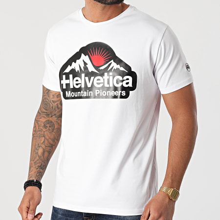Helvetica - Tee Shirt Post Blanc