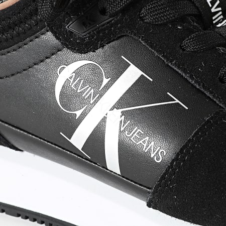 Calvin Klein - Baskets Femme Runner Sock Lace Up 0075 Black