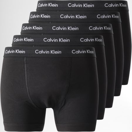 Calvin Klein - Set di 5 boxer in cotone elasticizzato NB2877A nero