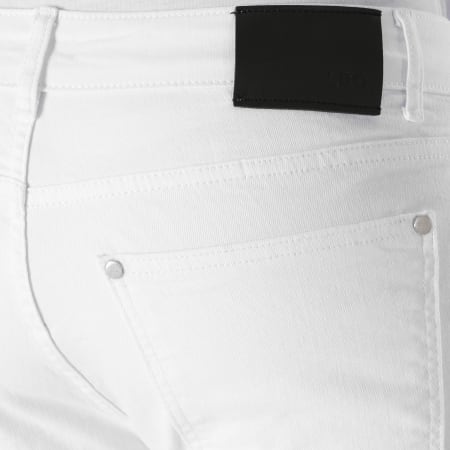 LBO - Short Jean Skinny Fit 1465 Denim Blanc