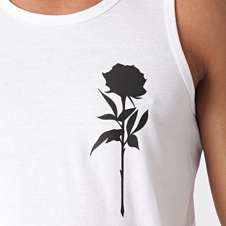Roses - Débardeur Rose Chest Blanc Noir