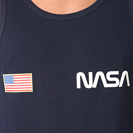 NASA - Débardeur Worm Logo USA Bleu Marine