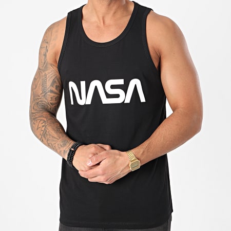 NASA - Camiseta sin mangas con logotipo de gusano negro