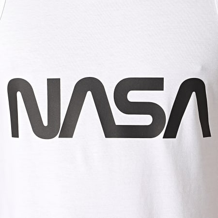 NASA - Camiseta sin mangas con logotipo de gusano Blanco