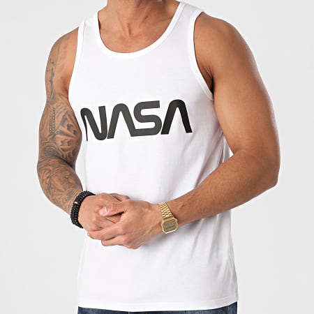 NASA - Débardeur Worm Logo Blanc