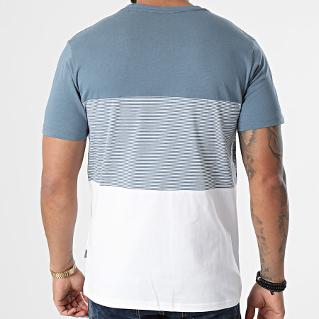 Solid - Tee Shirt Poche Riggin 21105263 Bleu Clair Blanc