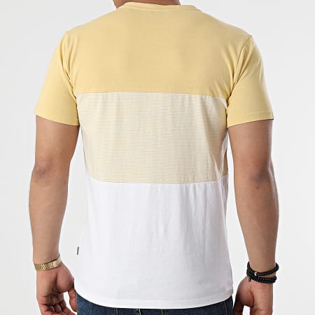 Solid - Tee Shirt Poche Riggin 21105263 Jaune Blanc