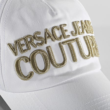 Versace Jeans Couture - Casquette Linea Man E8GWAK10 Blanc Doré