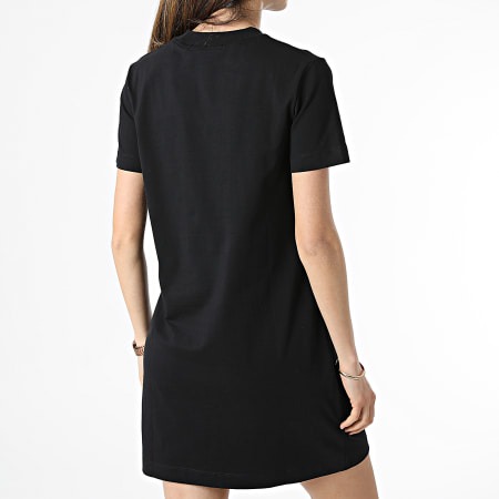 Calvin Klein - Vestido camisero Micro Branding Mujer 5664 Negro
