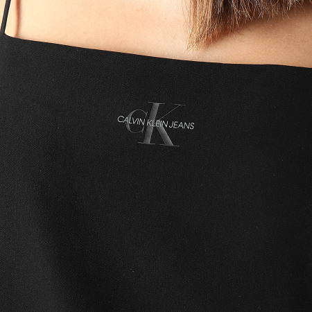 Calvin Klein - Vestido sin mangas con monograma para mujer 5669 Negro