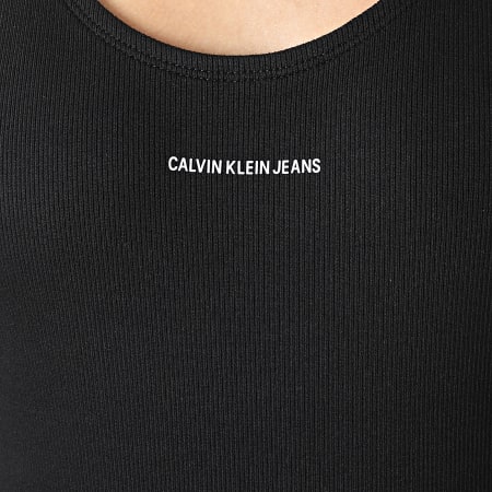 Calvin Klein Jeans - Body Débardeur Femme Micro Branding 5696 Noir