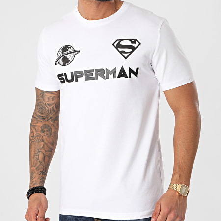 DC Comics - Tee Shirt Globe Blanc Noir