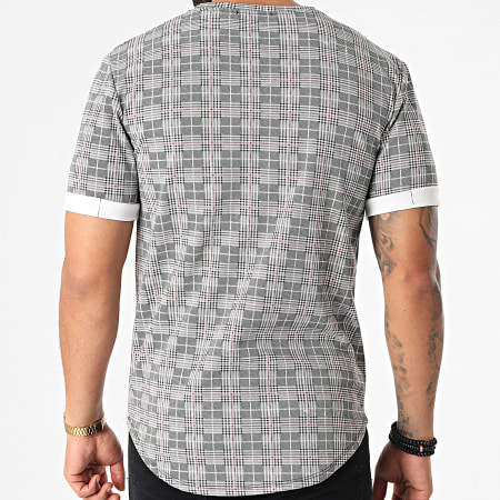 Frilivin - Tee Shirt Oversize A Carreaux 15195 Gris
