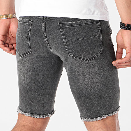 Frilivin - Pantaloncini jeans slim neri