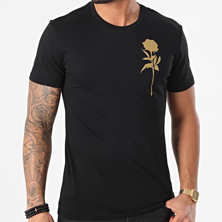 Luxury Lovers - Camiseta Pecho Negro Oro