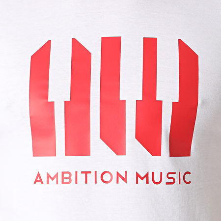 Niro - Tee Shirt Ambition Music Blanc Rouge