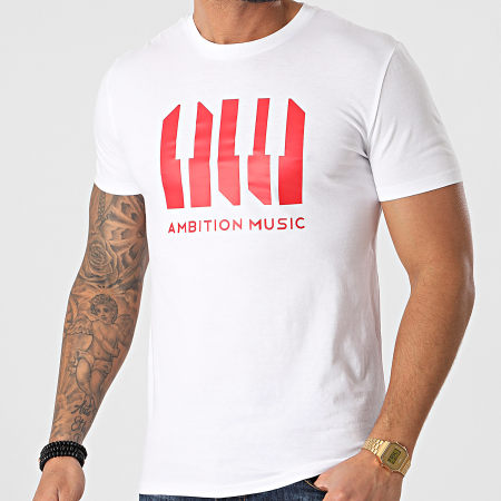 Niro - Camiseta Ambition Music Blanco Rojo