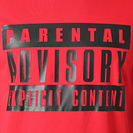Parental Advisory - Tee Shirt Logo Rouge Noir