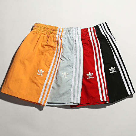 Adidas Originals - Short De Bain A Bandes 3 Stripes GN3523 Noir