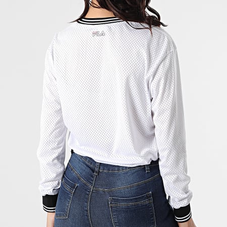 Fila - Tee Shirt Manches Longues Femme Crop Jalina Sporty Mesh 683300 Blanc