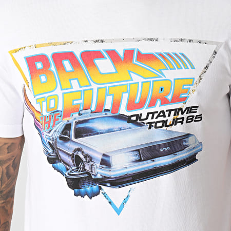 Back To The Future - Tee Shirt Outatime Tour Blanc